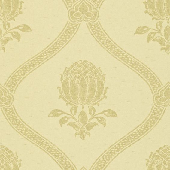 Granada Wallpaper 101 by Morris & Co in Cream Silver Grey
