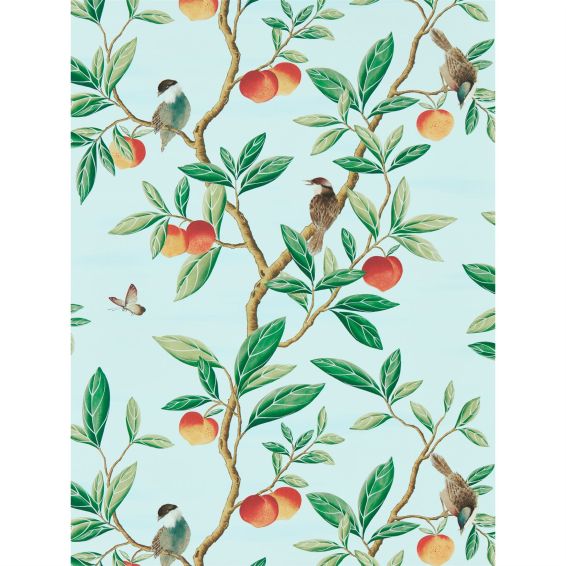 Ella Wallpaper 112908 by Harlequin in Sky Fig Leaf Nectarine