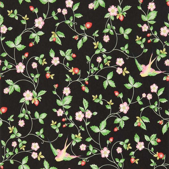 Wild Strawberry Wallpaper W0135 04 by Wedgwood in Noir