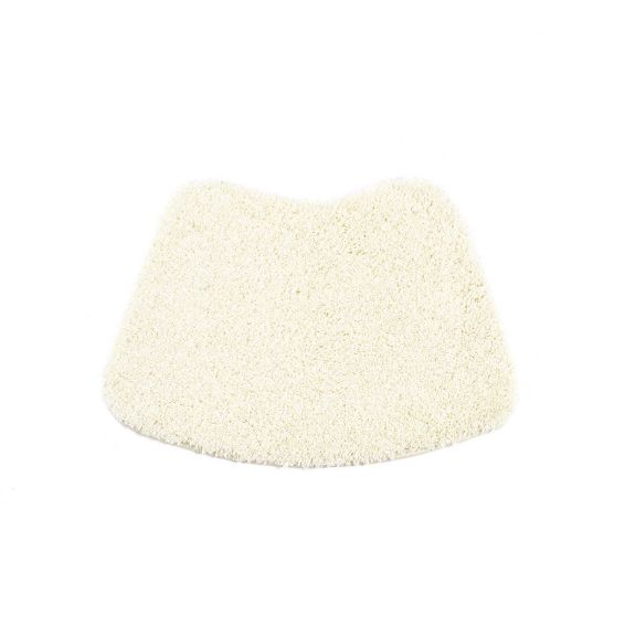 Buddy Bath Washable Curve Mat Rugs in Ivory White
