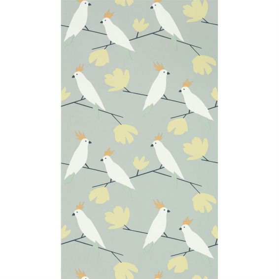 Love Birds Wallpaper 112222 by Scion in Willow Green