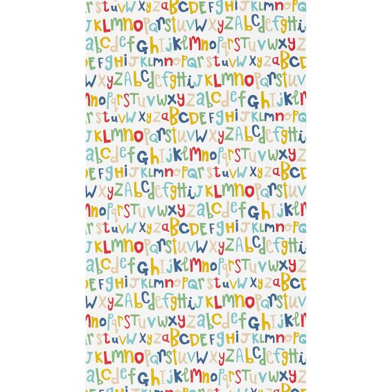 Letters Play Wallpaper 111279 by Scion in Pistachio Pimento Denim