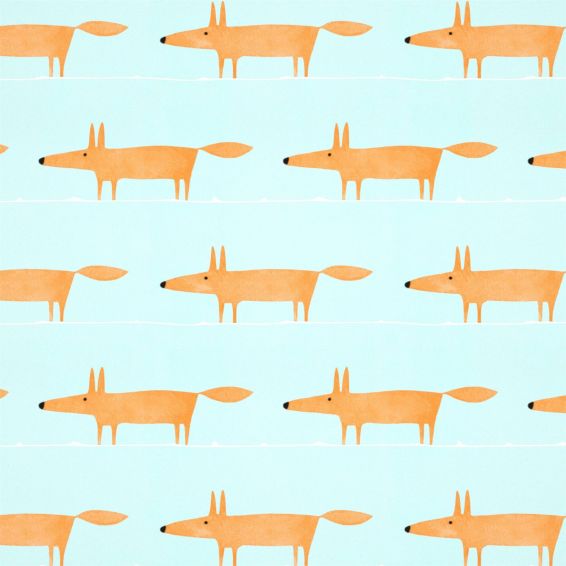 Mr Fox Wallpaper 112269 by Scion in Auburn Orange