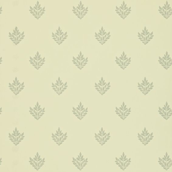 Pearwood Wallpaper 109 by Morris & Co in Ivory Slate Grey