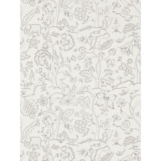 Middlemore Wallpaper 216693 by Morris & Co in Chalk Charcoal Grey