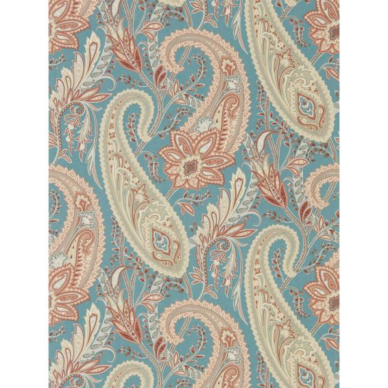 Cashmere Paisley Wallpaper 216322 by Sanderson in Teal Spice