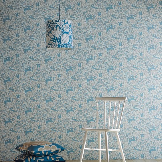 Kelda Wallpaper 111107 by Scion in Cobalt Blue