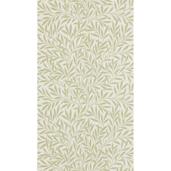 Willow Leaf Wallpaper 210383 by Morris & Co in Olive Green
