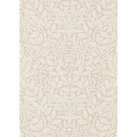 Pure Acorn Wallpaper 216040 by Morris & Co in Linen Ecru