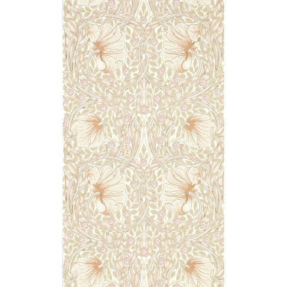 Pimpernel Wallpaper 217064 by Morris & Co in Cochineal Pink