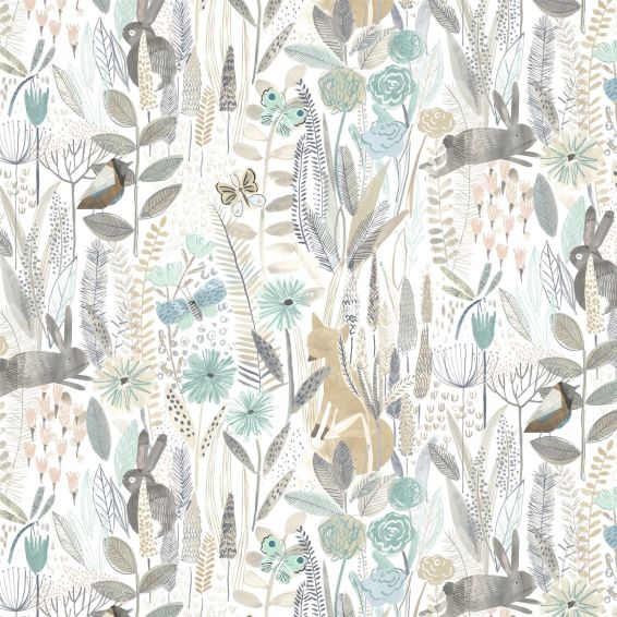 Hide and Seek Wallpaper 112634 by Harlequin in Linen Duck Egg Stone