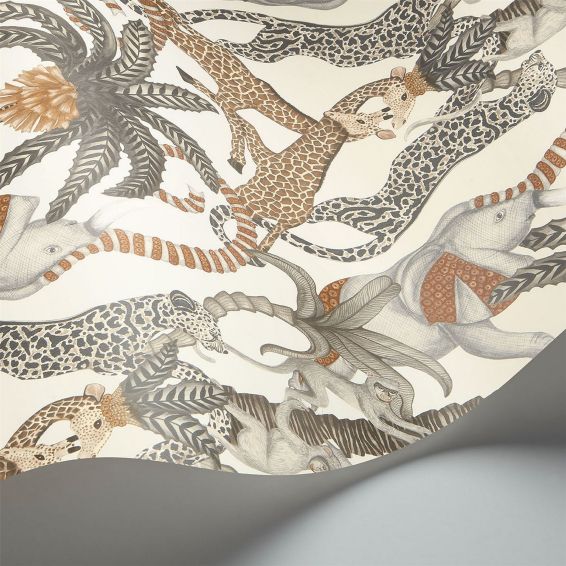Safari Totem Wallpaper 119 2010 by Cole & Son in Taupe Grey