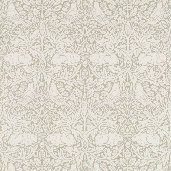 Pure Brer Rabbit Wallpaper 216532 by Morris & Co in Gilver