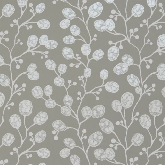 Honesty Wallpaper W0092 06 by Clarke and Clarke in Taupe Pearl
