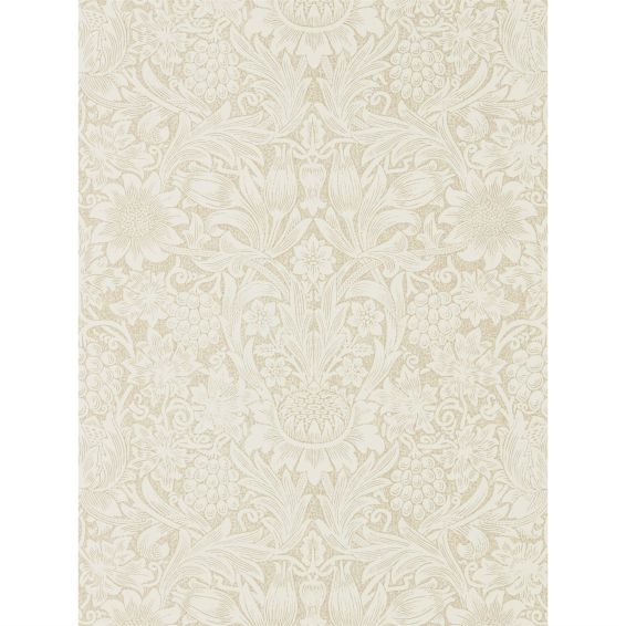 Pure Sunflower Wallpaper 216047 by Morris & Co in Parchment Gold