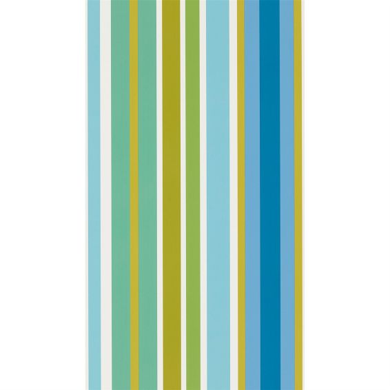 Jelly Tot Stripe Wallpaper 111263 by Scion in Citrus Lagoon Sky