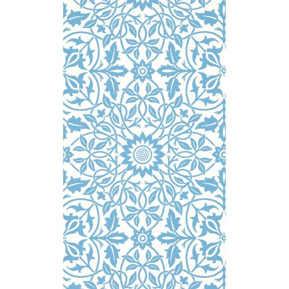 St James Ceiling Wallpaper 217079 by Morris & Co in China Blue