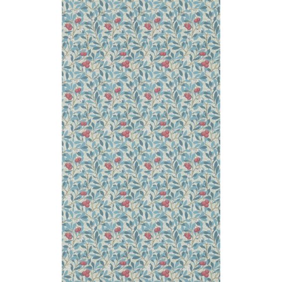 Arbutus Wallpaper 214718 by Morris & Co in Woad Russet Red