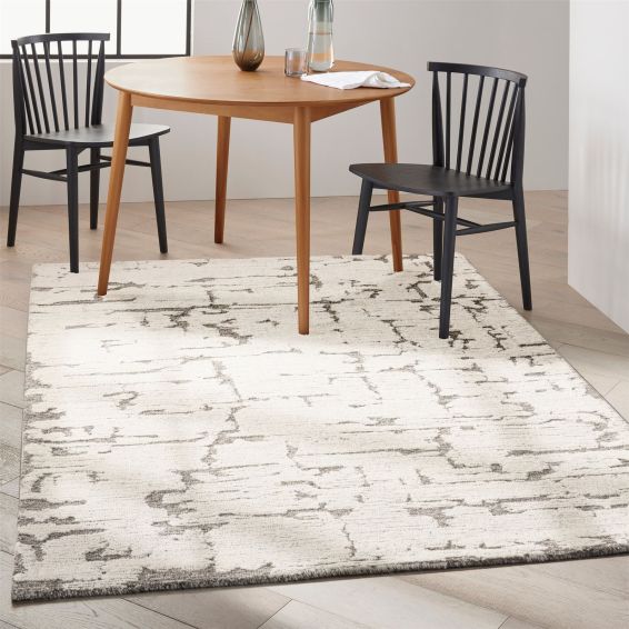 CK009 Sculptural SCL01 Abstract Rug by Calvin Klein in Grey