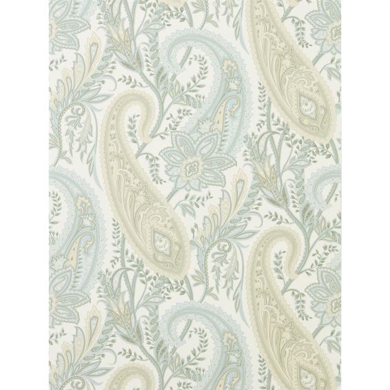 Cashmere Paisley Wallpaper 216321 by Sanderson in Duck Egg Opal