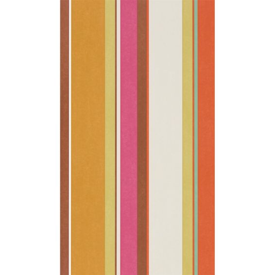 Bella Stripe Wallpaper 111507 by Harlequin in Tangerine Lemon Fuchsia