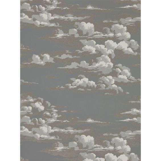 Silvi Clouds Wallpaper 216603 by Sanderson in Taupe Grey
