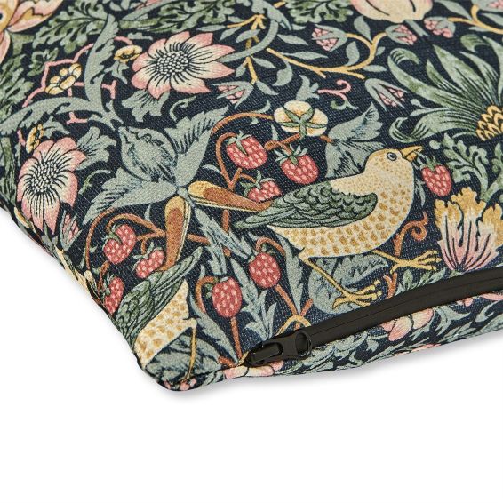 Strawberry Thief Indoor Outdoor Cushion 627707 by Morris & Co in Spring Thicket Dawn