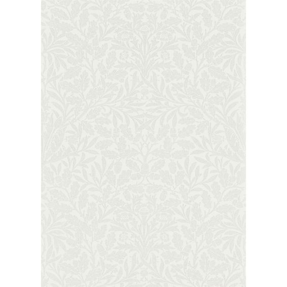 Pure Acorn Wallpaper 216043 by Morris & Co in Chalk Silver