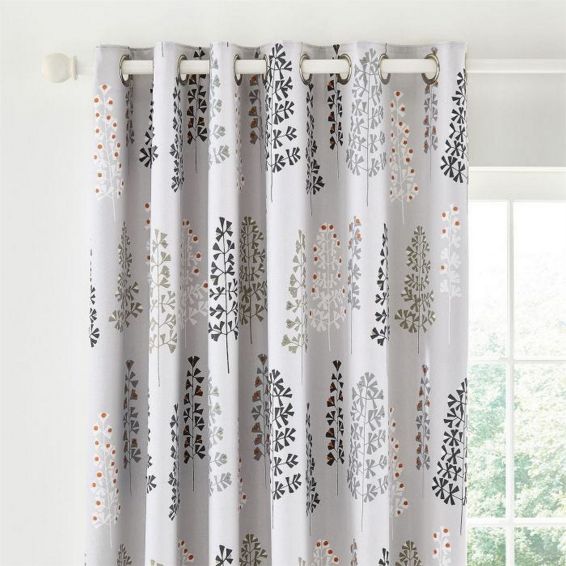 Dahl Lined Curtains in Mono by Helena Springfield