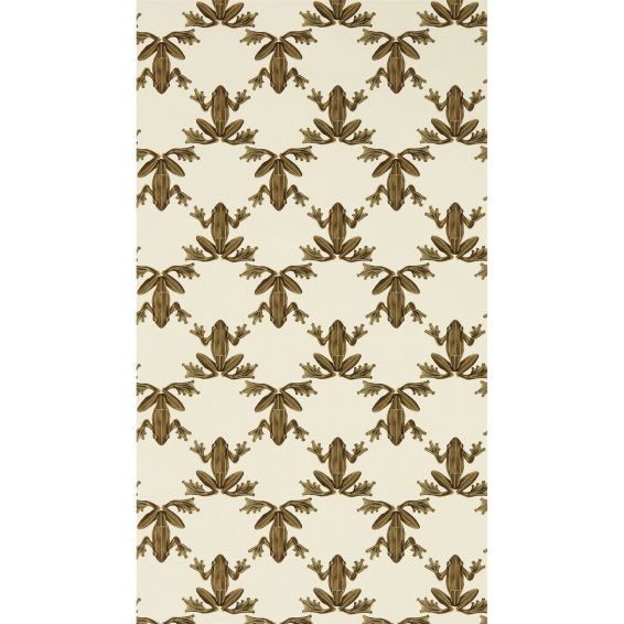 Wood Frog Wallpaper 113013 by Harlequin in Gold Parchment White