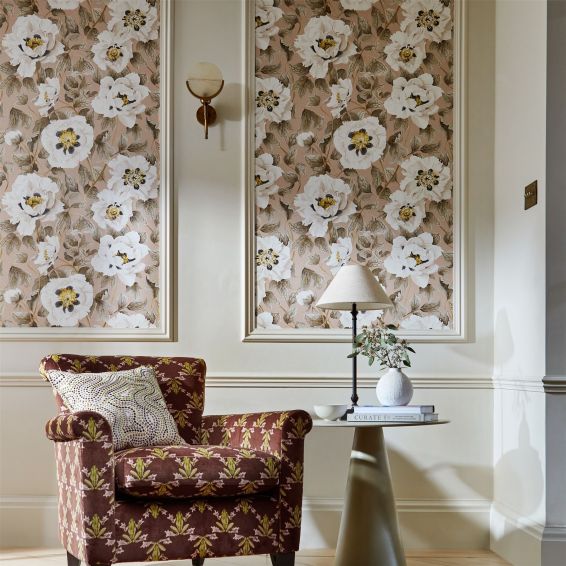 Florent Floral Wallpaper 113014 by Harlequin in Positano Maple Graphite