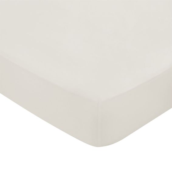 Plain Dye Fitted Sheet By Bedeck of Belfast in Cashmere Cream