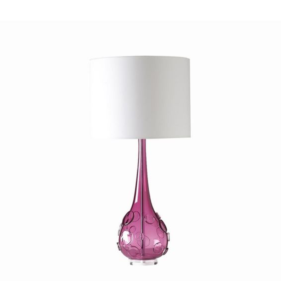 Sebastian Crystal Glass Lamp by William Yeoward in Gold Ruby