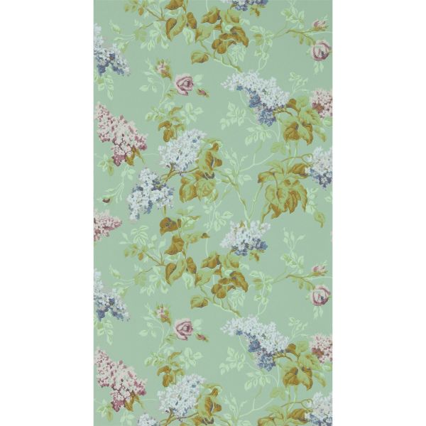 Sommerville Wallpaper 217049 by Sanderson in Mint Plum