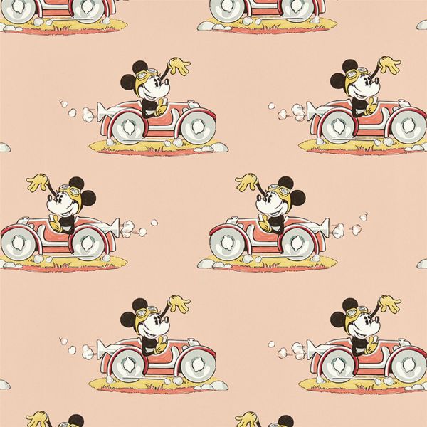 Minnie on the Move Wallpaper 217268 by Disney Home x Sanderson in Candy Floss