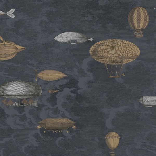 Macchine Volanti Wallpaper 2 Roll Set 1002 by Cole & Son in Midnight