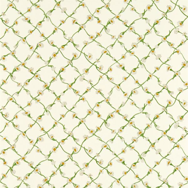 Daisy Trellis Wallpaper 113043 by Harlequin X Sophie Robinson in Emerald Pearl