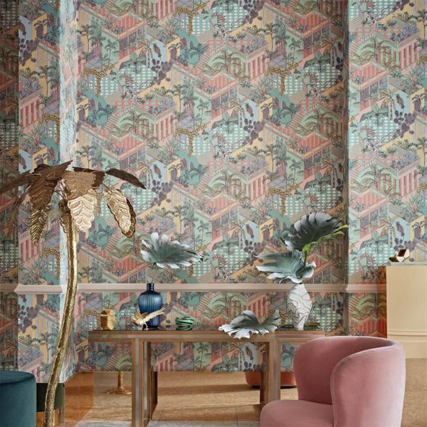 Miami Wallpaper 6023 by Cole & Son in Pastel Multi