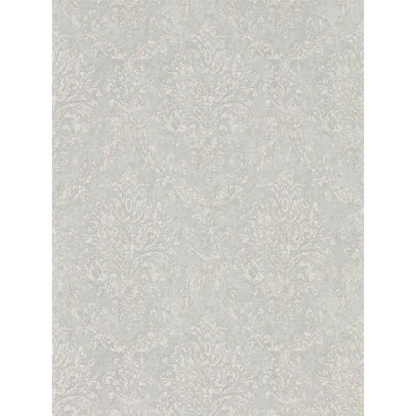 Riverside Damask Wallpaper 216289 by Sanderson in Dove Silver Grey