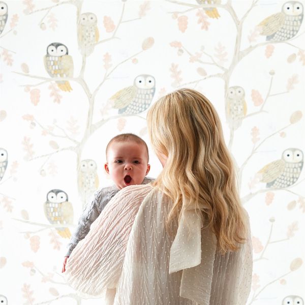 Little Owls Wallpaper 112628 by Harlequin in Powder Pink