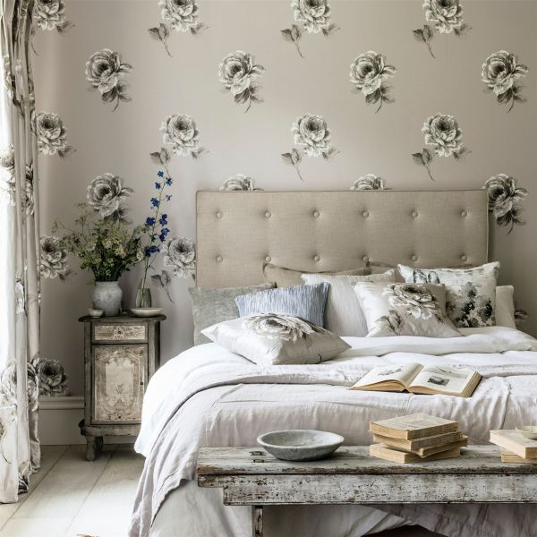 A Leaf And Butterfly Study Cushion in Linen by John Derian