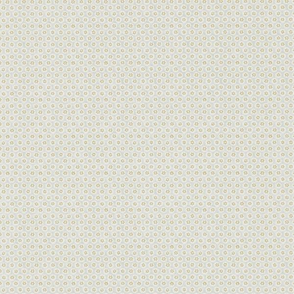 Honeycombe Wallpaper 105 by Morris & Co in Silver Grey Gold
