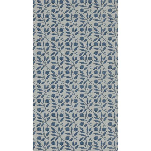 Rosehip Wallpaper 214711 by Morris & Co in Indigo Blue