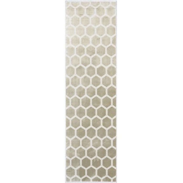 Manipur Geometric Runner Rug in Natural By Designers Guild