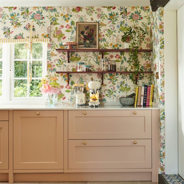 Woodland Floral Wallpaper 113057 by Harlequin X Sophie Robinson in Peridot Ruby Pearl