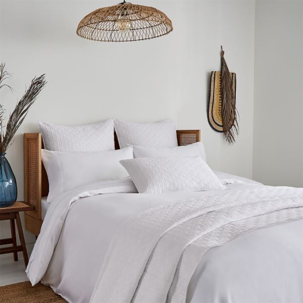 Plain Dye Cotton Bedding by Ted Baker in White