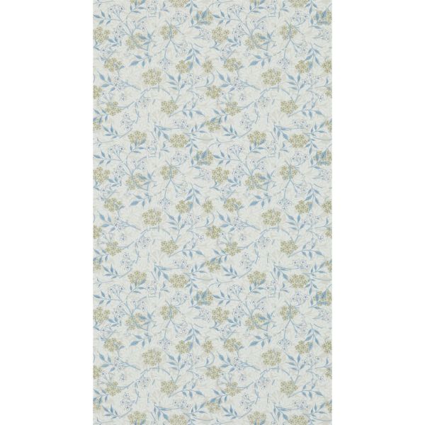 Jasmine Wallpaper 214724 by Morris & Co in Ecru Woad Blue