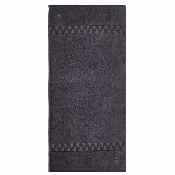 Kanoko Organic Cotton Towels by Zoffany in Bone Black