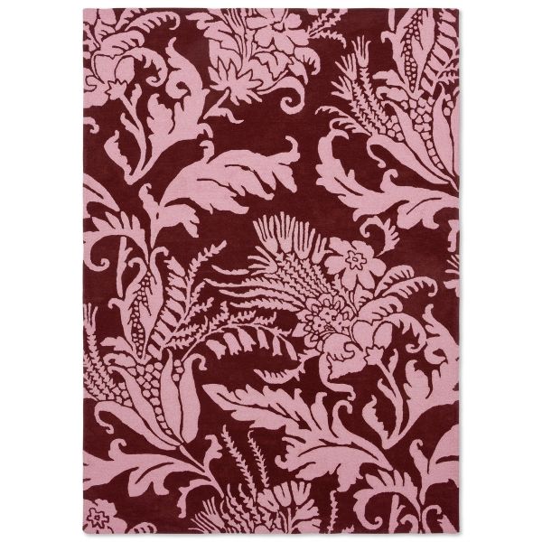 Baroque 162902 Wool Rugs by Ted Baker in Pink