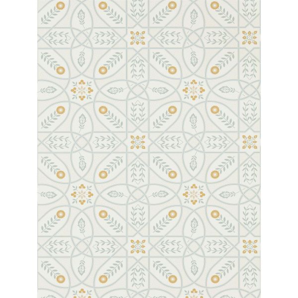 Brophy Trellis Wallpaper 216700 by Morris & Co in Ivory Sage Green